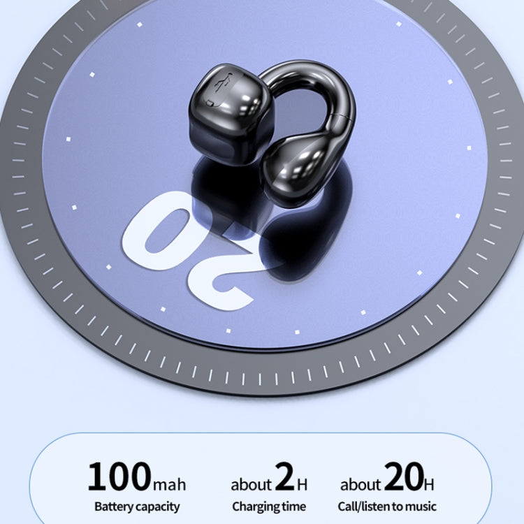 M10 IPX5 Waterproof Ear Clip Bluetooth Earphones, Style:, M10 Single Green, M10 Single Black, M10 Single White, M10 Single Pink, M10 Single Skin Color, M10 Doble White, M10 Doble Pink, M10 Doble Green, M10 Doble Skin Color, M10 Doble Black
