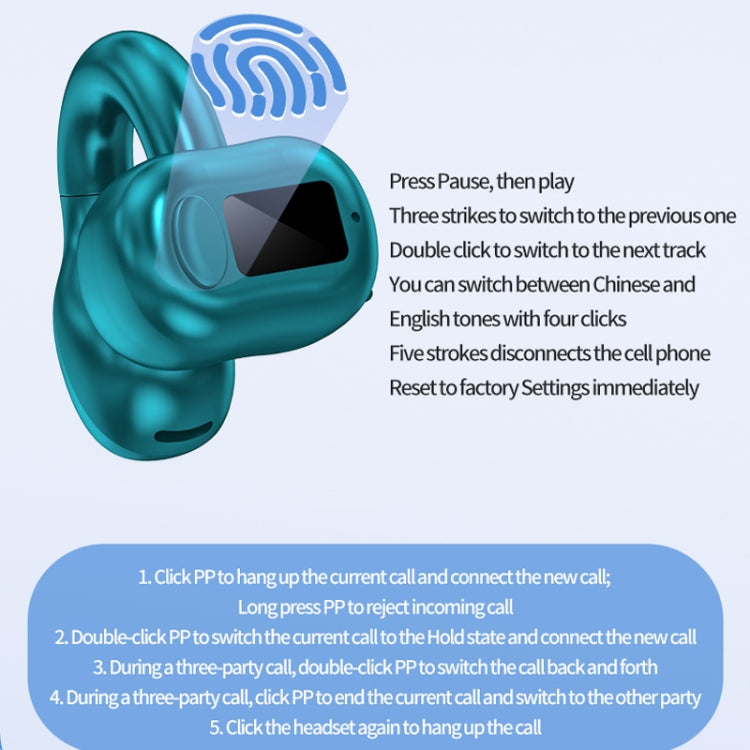 M10 IPX5 Waterproof Ear Clip Bluetooth Earphones, Style:, M10 Single Green, M10 Single Black, M10 Single White, M10 Single Pink, M10 Single Skin Color, M10 Doble White, M10 Doble Pink, M10 Doble Green, M10 Doble Skin Color, M10 Doble Black