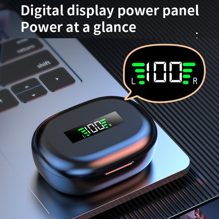 R201 With Charging Bin Hanging Ear Stereo Digital Display Bluetooth Earphones, R201 Black, R201 White, R201 Pink, R201 Skin Color