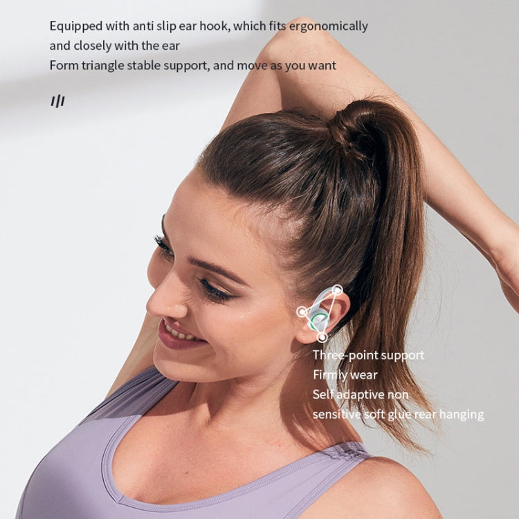 R201 With Charging Bin Hanging Ear Stereo Digital Display Bluetooth Earphones, R201 Skin Color, R201 Black, R201 White, R201 Pink