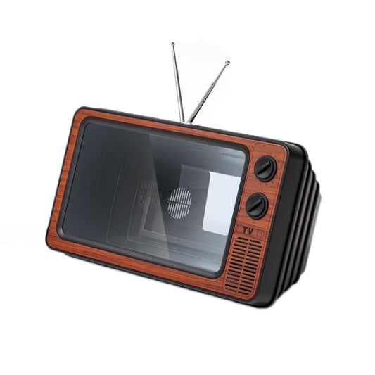 Smartphone mounted on retro video amplifier holder from multiple viewing angles