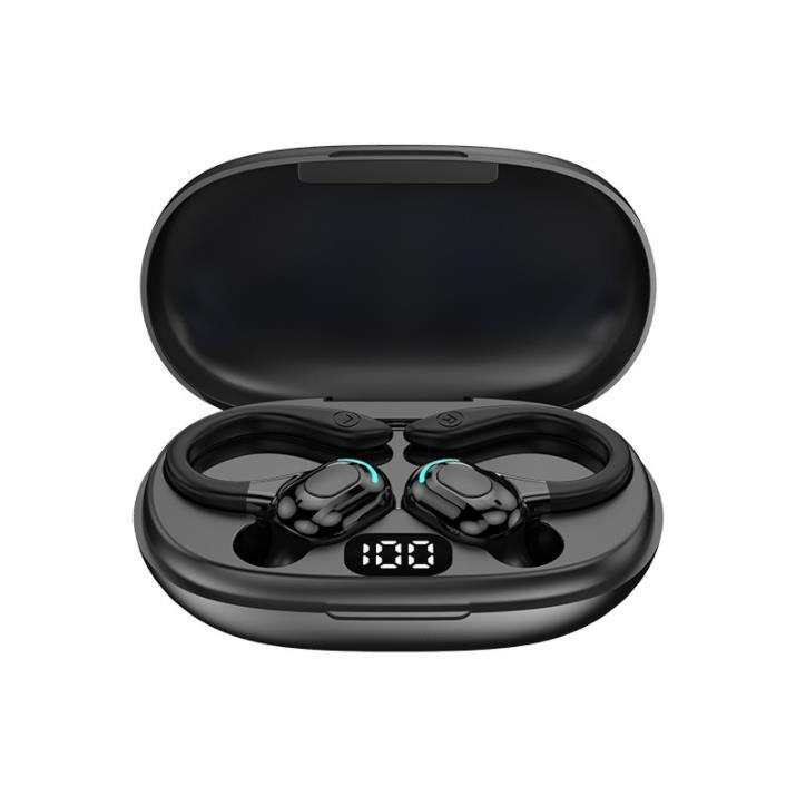 F8 Hanging Ear Stereo Wireless Bluetooth Earphones With Charging Bin, With Charging Bin(Black Double Ear), With Charging Bin(Red Double Ear), With Charging Bin(Green Double Ear), With Charging Bin(Blue Double Ear)