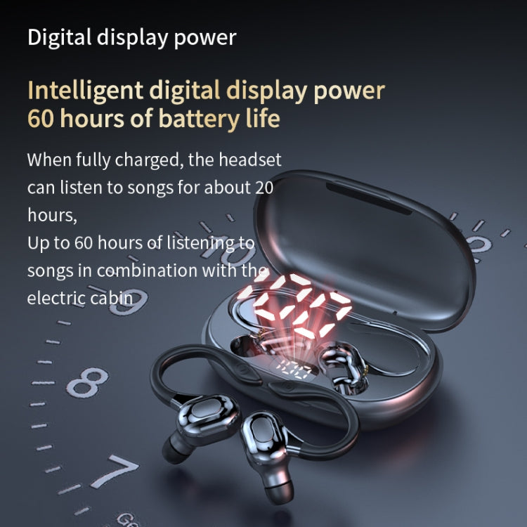 F8 Hanging Ear Stereo Wireless Bluetooth Earphones With Charging Bin, With Charging Bin(Black Double Ear), With Charging Bin(Red Double Ear), With Charging Bin(Green Double Ear), With Charging Bin(Blue Double Ear)