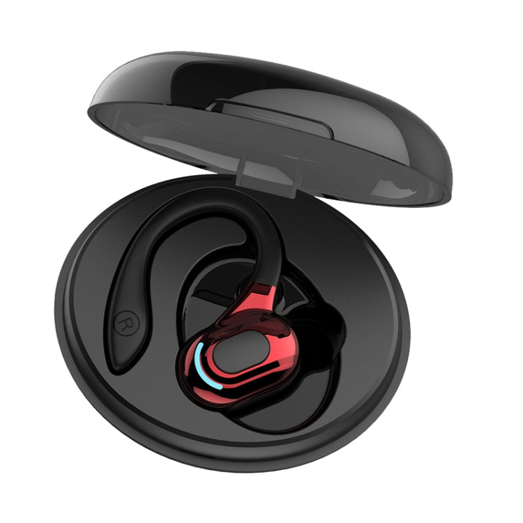 F8 Hanging Ear Stereo Wireless Bluetooth Earphones With Charging Bin, With Charging Bin(Blue Single Ear), With Charging Bin(Red Single Ear), With Charging Bin(Green Single Ear), With Charging Bin(Black Single Ear)