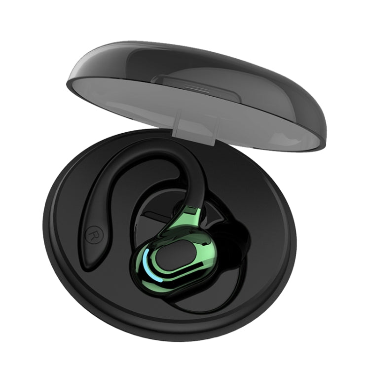 F8 Hanging Ear Stereo Wireless Bluetooth Earphones With Charging Bin, With Charging Bin(Blue Single Ear), With Charging Bin(Red Single Ear), With Charging Bin(Green Single Ear), With Charging Bin(Black Single Ear)
