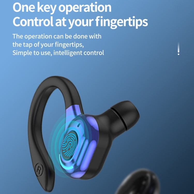 F8 Hanging Ear Stereo Wireless Bluetooth Earphones With Charging Bin, With Charging Bin(Blue Single Ear), With Charging Bin(Red Single Ear), With Charging Bin(Green Single Ear), With Charging Bin(Black Single Ear)
