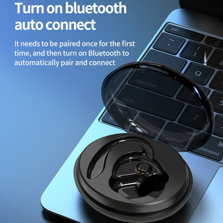 F8 Hanging Ear Stereo Wireless Bluetooth Earphones With Charging Bin, With Charging Bin(Blue Single Ear), With Charging Bin(Red Single Ear), With Charging Bin(Green Single Ear), With Charging Bin(Black Single Ear)