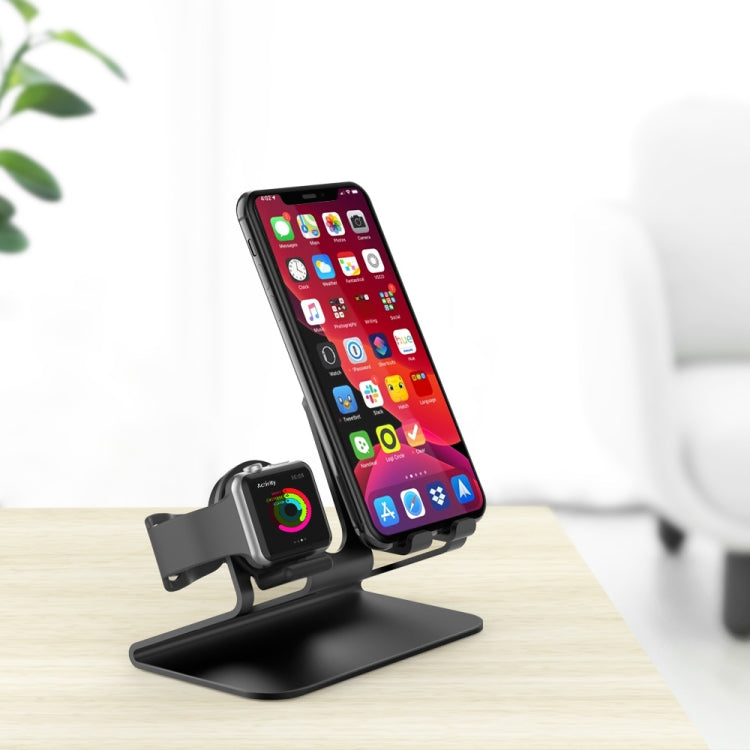 AhaStyle ST04 Aluminum Alloy Charging Base, For 4-8 inch Smart Phone&Apple Watch Series, ST04 (Silver), ST04 (Black), ST04 (Rose Gold)