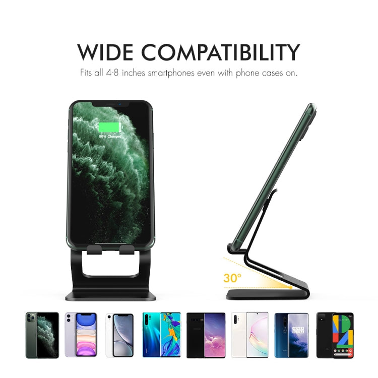 Support de chargement et de rangement fixe en alliage d'aluminium pour téléphone portable AhaStyle ST02, ST02 (noir), ST02 (or rose), ST02 (argent)