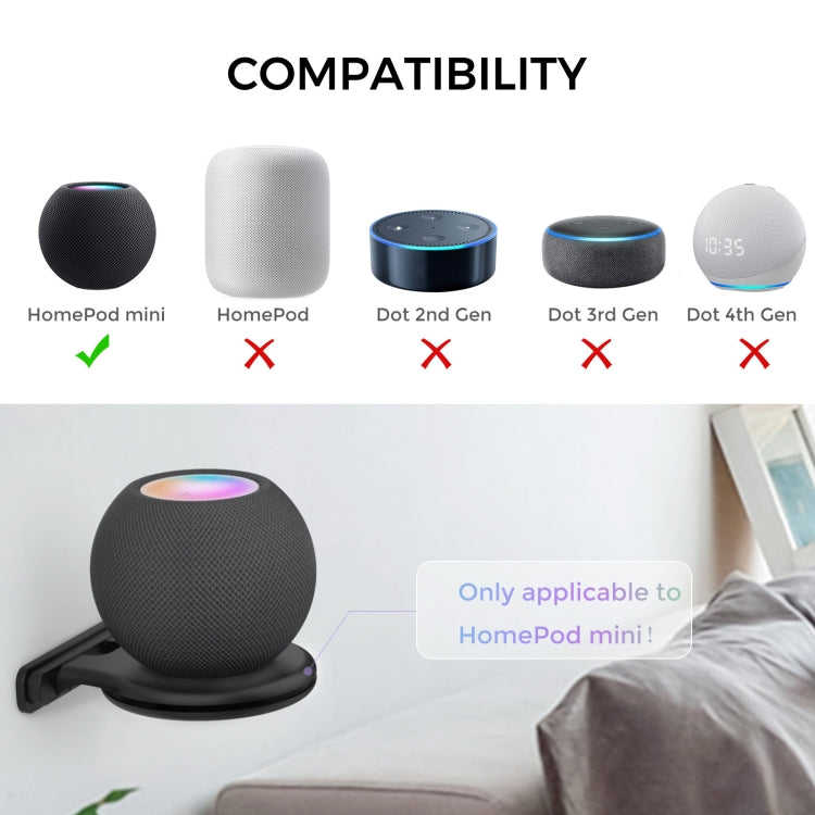 For Apple HomePod Mini AhaStyle PT149 Smart Speaker Stand, AhaStyle PT149(White), AhaStyle PT149(Black)