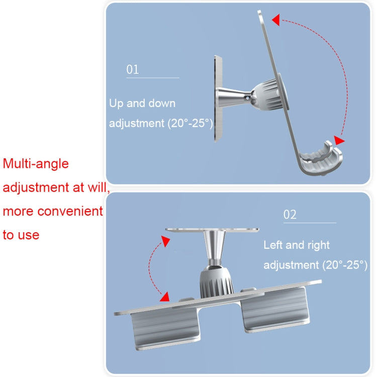 B87 Punch-free Tablet PC Aluminum Alloy Bracket Bathroom Kitchen Adhesive Wall Phone Holder, B87 (Silver Gray)