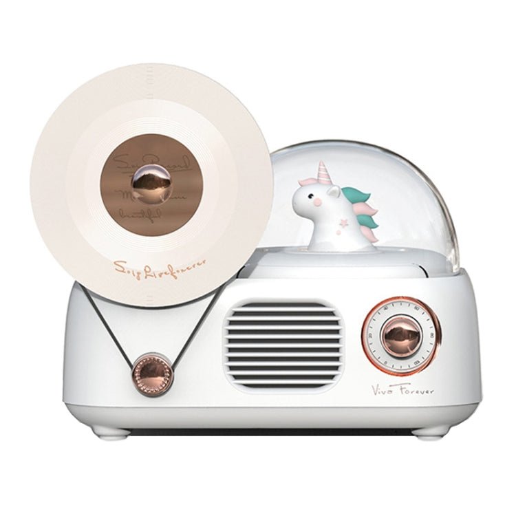 Y02 Retro Vinyl Record Player Wireless Bluetooth Speaker Ambient Light Aromatherapy Bluetooth Audio, Y02 (Green), Y02 (White), Y02 (Blue), Y02 (Pink)