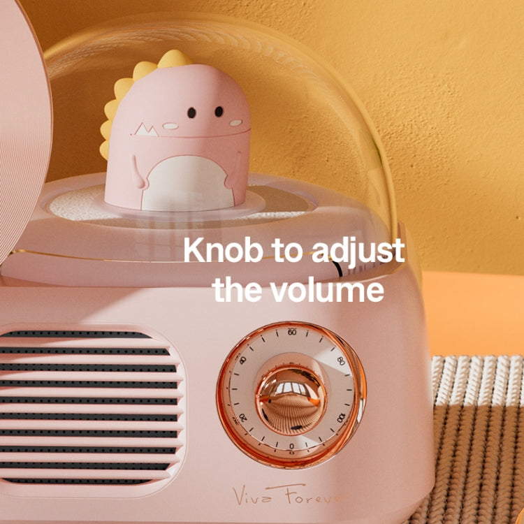 Y02 Retro Vinyl Record Player Wireless Bluetooth Speaker Ambient Light Aromatherapy Bluetooth Audio, Y02 (Blue), Y02 (Pink), Y02 (Green), Y02 (White)