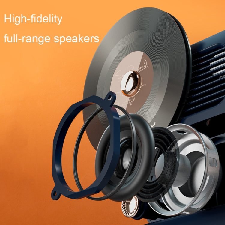 Y02 Retro Vinyl Record Player Wireless Bluetooth Speaker Ambient Light Aromatherapy Bluetooth Audio, Y02 (Green), Y02 (White), Y02 (Blue), Y02 (Pink)