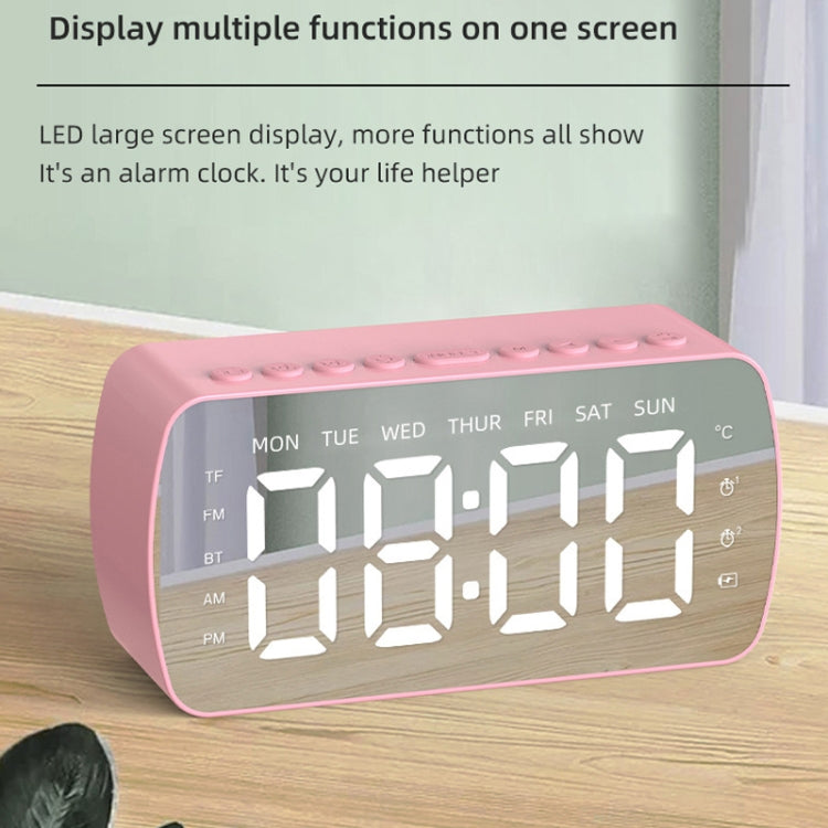Outdoor Portable Card Bluetooth Speaker Small Clock Radio, Q5 Black 1400mAh