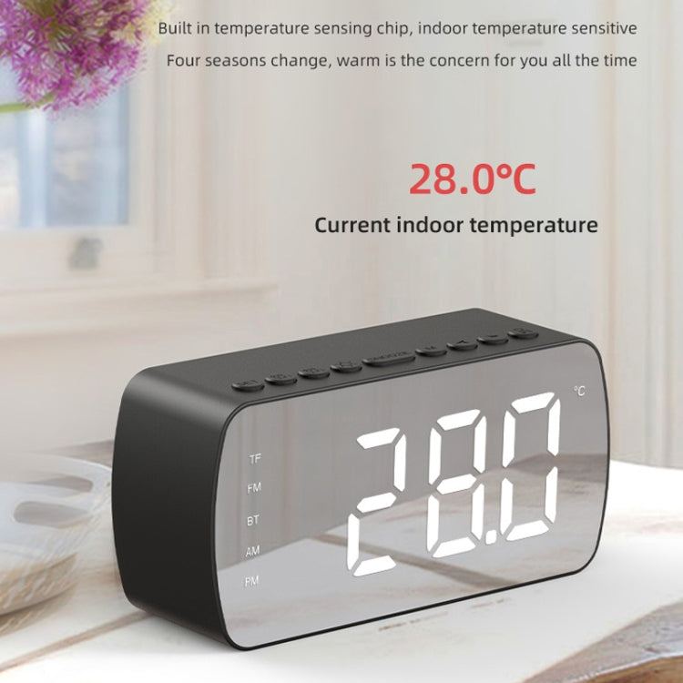 Outdoor Portable Card Bluetooth Speaker Small Clock Radio, Q5 Black 1400mAh