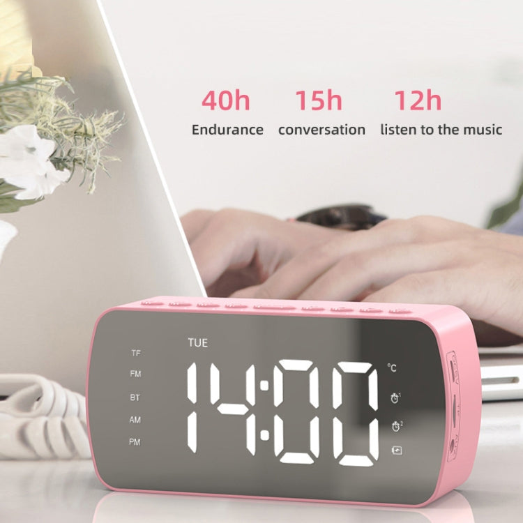 Outdoor Portable Card Bluetooth Speaker Small Clock Radio, Q5 Black 1400mAh