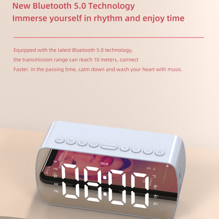 Outdoor Portable Card Bluetooth Speaker Small Clock Radio, Q5 Black 1400mAh