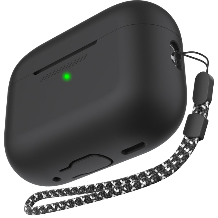 Étui de protection monobloc en silicone avec cordon pour AirPods Pro 2 AhaStyle PT187