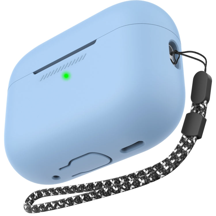 Étui de protection monobloc en silicone avec cordon pour AirPods Pro 2 AhaStyle PT187