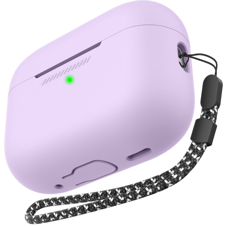 Étui de protection monobloc en silicone avec cordon pour AirPods Pro 2 AhaStyle PT187