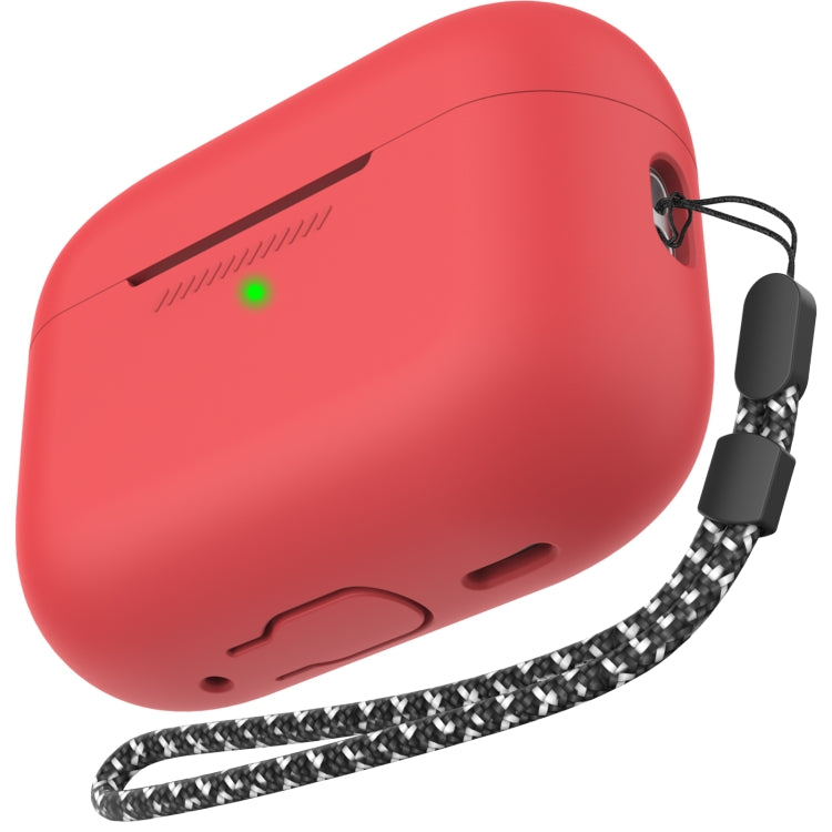 Étui de protection monobloc en silicone avec cordon pour AirPods Pro 2 AhaStyle PT187