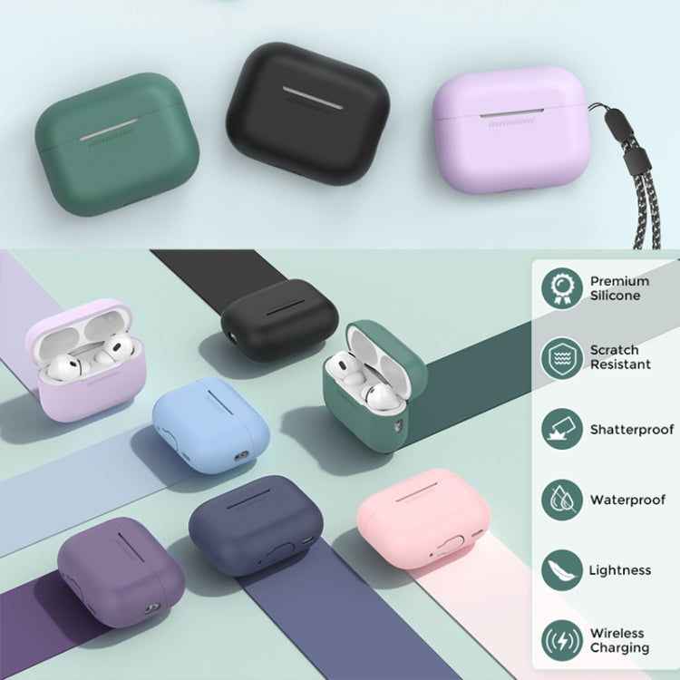 Étui de protection monobloc en silicone avec cordon pour AirPods Pro 2 AhaStyle PT187
