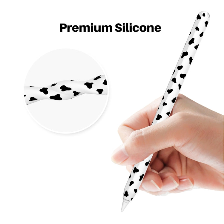 Étui en silicone AhaStyle PT65CW pour Apple Pencil 2, motif vache laitière