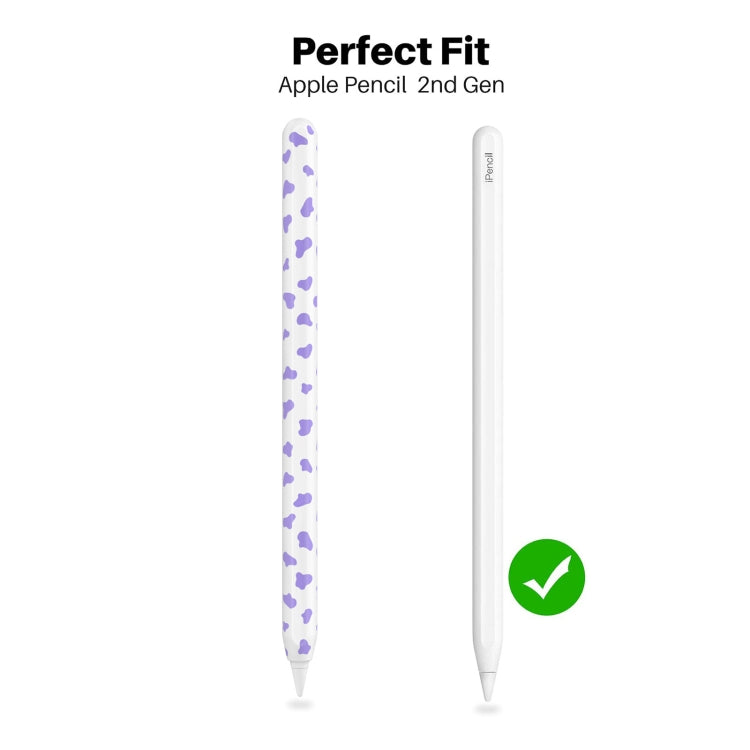 For Apple Pencil 2 AhaStyle PT65CW Silicone Pen Case Milk Cow Patterned Stylus Case