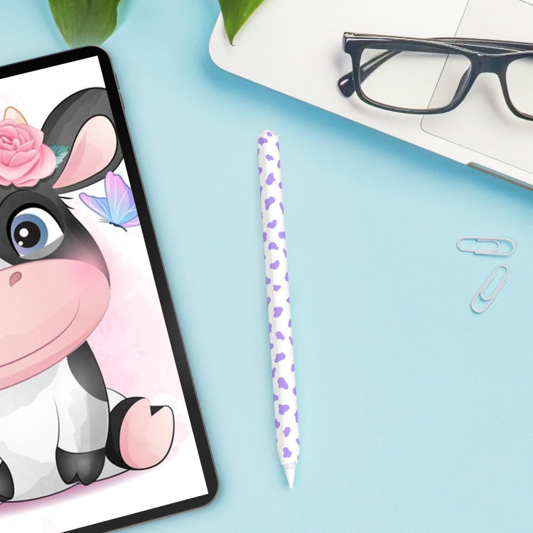 Étui en silicone AhaStyle PT65CW pour Apple Pencil 2, motif vache laitière