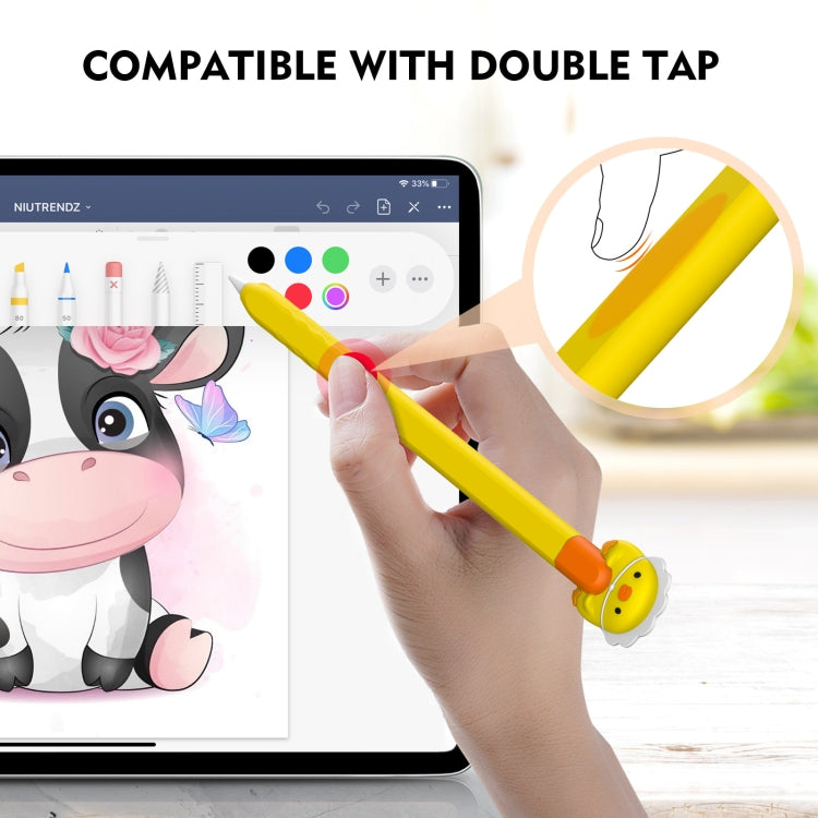 For Apple Pencil 2 AhaStyle PT-LC129 Pen Case Cartoon Silicone Protective Case