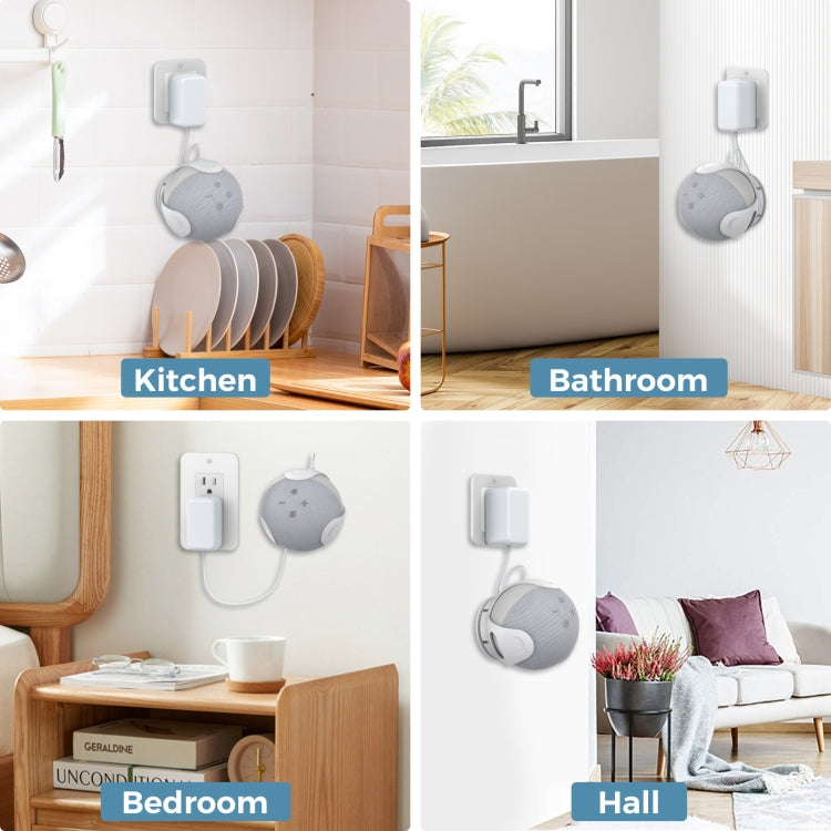 For Amazon Echo Dot 4/5 AhaStyle PT183 Speaker Wall Storage Stand, For Amazon Echo Dot 4/5 White, For Amazon Echo Dot 4/5 Black