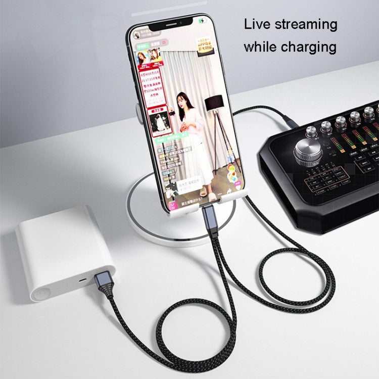 Live OTG Sound Card Cable Mobile Phone Charging Audio Recording Data Cable, T22 8 Pin To Type-C/USB-C+USB, T25 8 Pin To Type-C/USB-C, T28 Type-C/USB-C To Type-C/USB-C, T29 Type-C/USB-C To Type-C/USB-C+USB