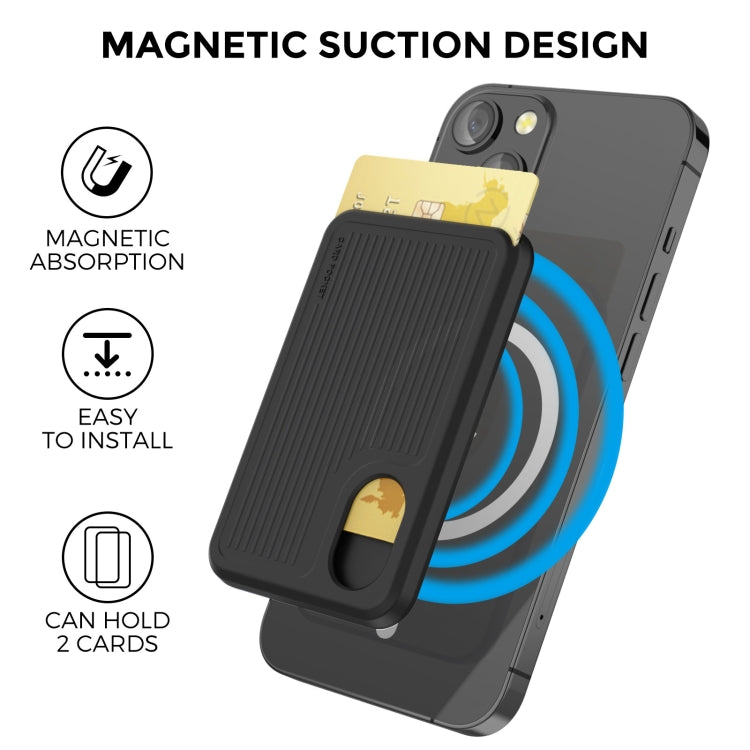 AhaStyle PT133-B Magnetic Vertical Silicone Card Holder, PT133-B(Pink), PT133-B(Black), PT133-B(Grey), PT133-B(Midnight Blue), PT133-B(Purple)