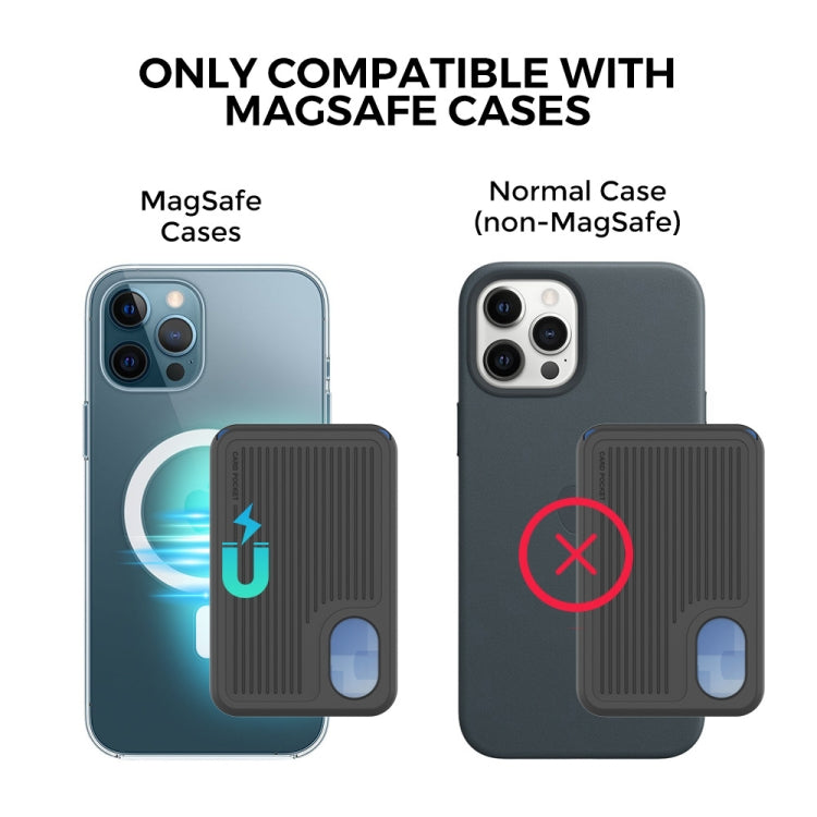 AhaStyle PT133-B Magnetic Vertical Silicone Card Holder, PT133-B(Pink), PT133-B(Black), PT133-B(Grey), PT133-B(Midnight Blue), PT133-B(Purple)