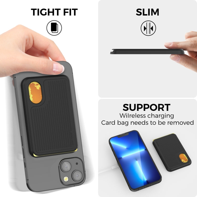 AhaStyle PT133-B Magnetic Vertical Silicone Card Holder, PT133-B(Pink), PT133-B(Black), PT133-B(Grey), PT133-B(Midnight Blue), PT133-B(Purple)