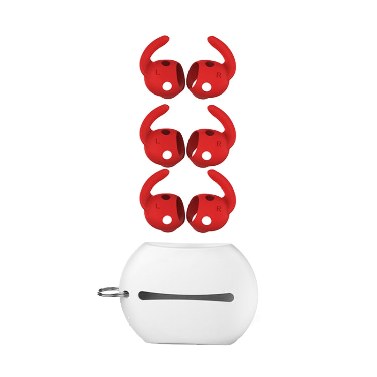 For Beats Studio Buds AhaStyle PT172 Earphone Silicone Ear Caps, Style:, Earcap x 3+Case (White), Earcap x 3+Case (Red), Earcap x 3+Case (Black), Earcap (White), Earcap (Black), Earcap (Red)