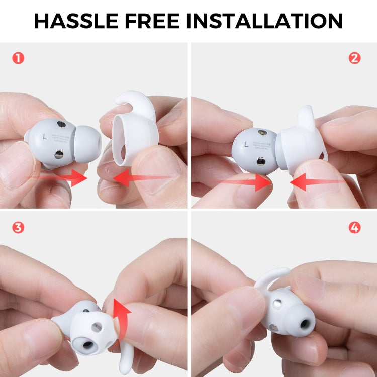 For Beats Studio Buds AhaStyle PT172 Earphone Silicone Ear Caps, Style:, Earcap x 3+Case (White), Earcap x 3+Case (Red), Earcap x 3+Case (Black), Earcap (White), Earcap (Black), Earcap (Red)
