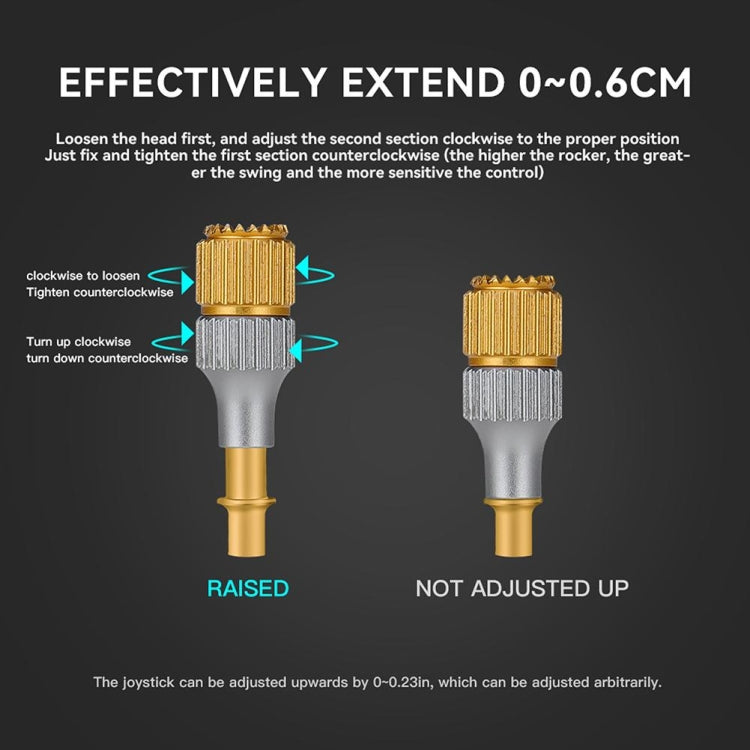 For DJI Mini 3 Pro RCSTQ Aluminum Alloy Two Color Telescopic Joystick With Screen Remote Control Thumb Operation Rod, For DJI Mini 3 Pro Two-color