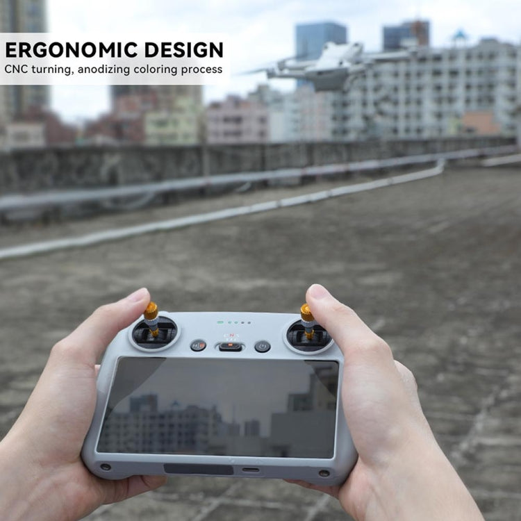 For DJI Mini 3 Pro RCSTQ Aluminum Alloy Two Color Telescopic Joystick With Screen Remote Control Thumb Operation Rod, For DJI Mini 3 Pro Two-color