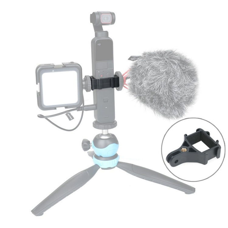 RCSTQ for DJI Pocket 2 Expansion Adapter Holder Camera Fixed Connection Accessories, Black, Bracket+Adapter