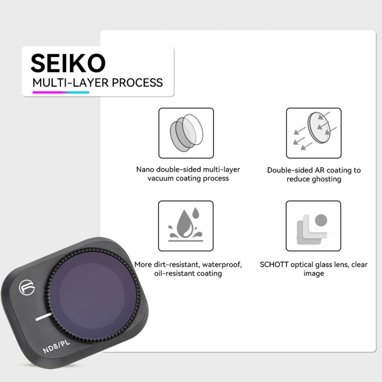 For DJI Mini 3 Pro RCSTQ PL Filters Drone Accessoires, ND8/PL, ND16/PL, ND32/PL, ND64/PL, 4 In 1 ND/PL 8/16/32/64, 6 In 1 UV+CPL+ND/PL 8/16/32/64