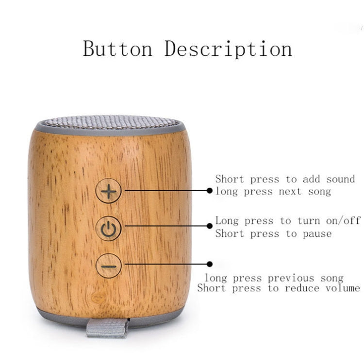 BT811 Mini Wooden Wireless Bluetooth Speaker Support TF Card & 3.5mm AUX, BT811 (Black), BT811 (Silver Gray)