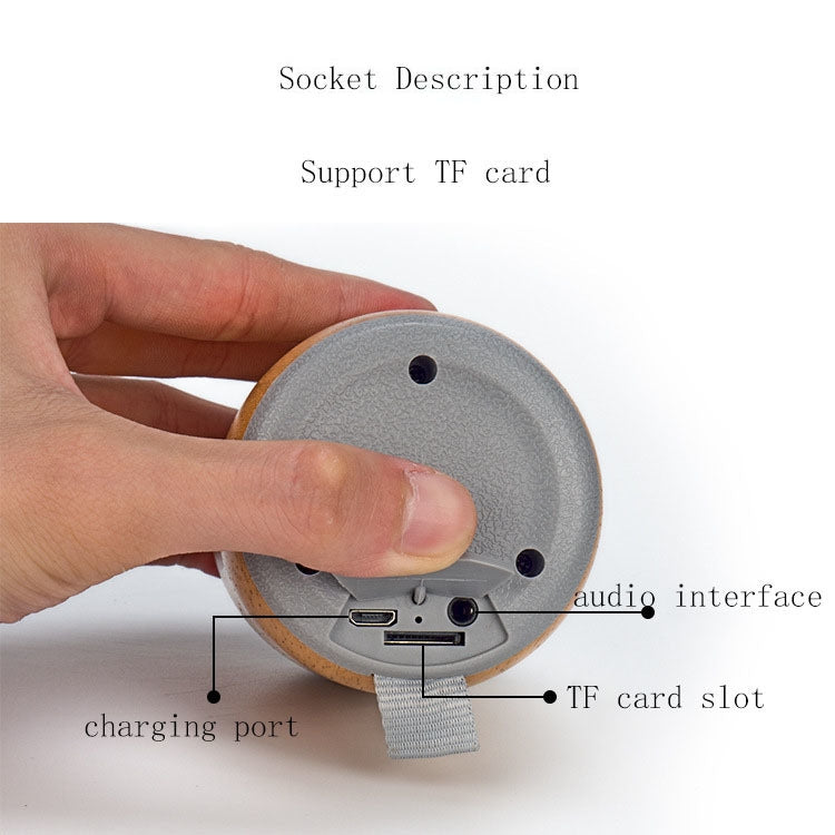 BT811 Mini Wooden Wireless Bluetooth Speaker Support TF Card & 3.5mm AUX, BT811 (Black), BT811 (Silver Gray)