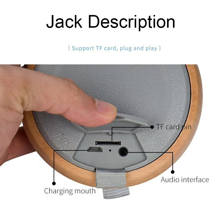 BT810 Small Outdoor Portable Wooden Bluetooth Speaker Support TF Card & 3.5mm AUX, BT810 (Black), BT810 (Silver Gray)