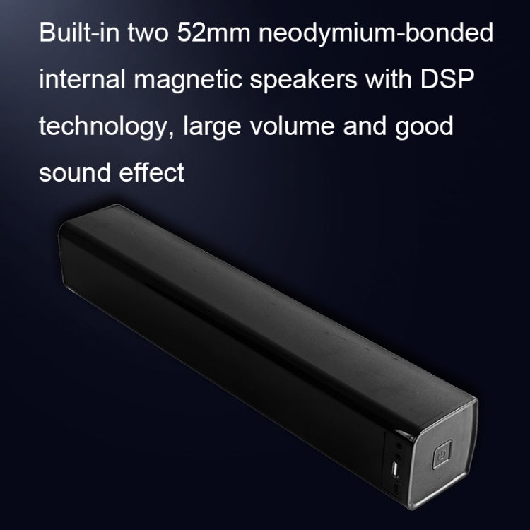 BT809S Desktop Long Gaming Bluetooth Speaker Computer USB Plug-in Intelligent Ambient Light Audio