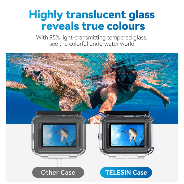For GoPro Hero11 Black / HERO10 Black / HERO9 Black TELESIN Waterproof Case Full Scene Anti-Fog Underwater Diving Housing, For GoPro Hero11 Black / HERO10 Black / HERO9 Black