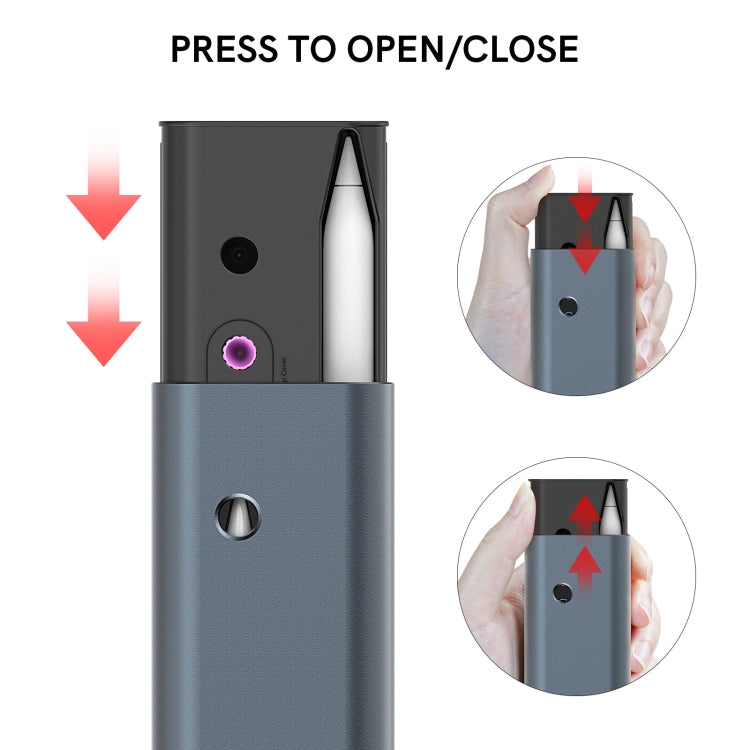 For Apple Pencil 1 / 2 AhaStyle PT145 Aluminum Storage Pen Case, PT145 (Silver), PT145 (Dark Gray)