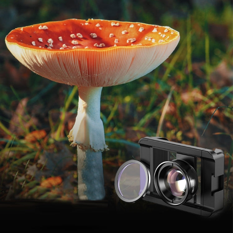 APEXEL CM-HB100CPL HB100mm HD External Macro Mobile Phone Lens with CPL, CM-HB100CPL