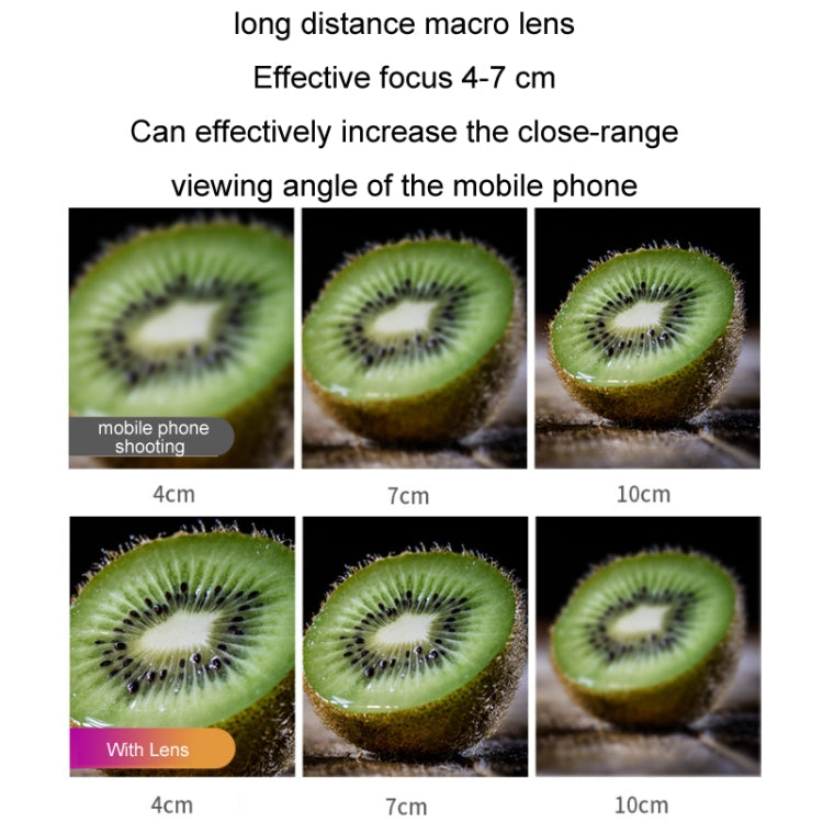 APEXEL CM-HB100CPL HB100mm HD External Macro Mobile Phone Lens with CPL, CM-HB100CPL